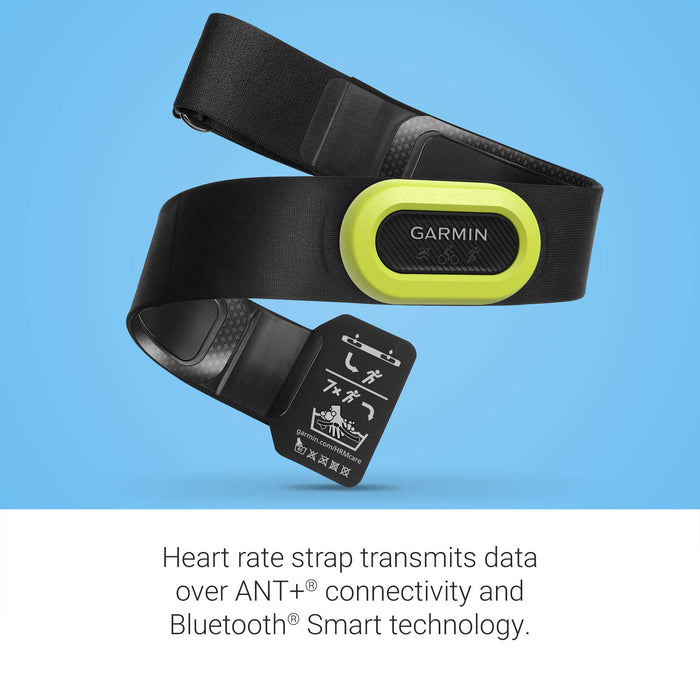 Garmin HRM Pro – pas piersiowy premium do rejestrowania + zapisywania danych dotyczących częstości akcji serca / wydajności biegu, nadajnik ANT+/Bluetooth, zapisuje i wysyła dane również po treningu