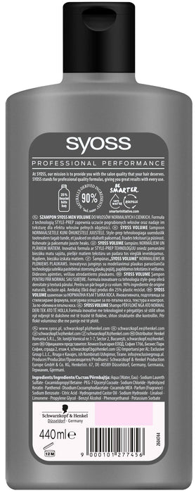 Syoss MEN Volume szampon do włosów normalnych i cienkich nadający objętość 440ml