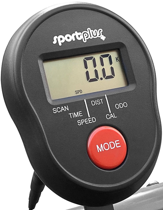 SportPlus | Model 2022 | trenażer nóg do domu i biura, mini trenażer domowy Bluetooth z hamulcem magnetycznym i 8 poziomami oporu, z komputerem treningowym, bardzo szerokie pedały