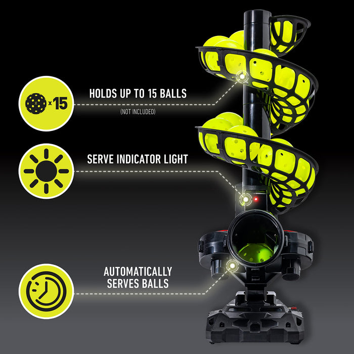 Franklin Sports Automatyczna wyrzutnia Pickleball - ProShot Pickleball Tosser do ćwiczeń Pickleball + treningu - przenośny miotacz do pickleballu + podajnik piłek - sprzęt treningowy do pickleballa + pomoc