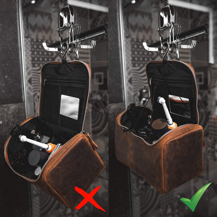 DONBOLSO® kosmetyczka Helsinki I kosmetyczka do zawieszenia dla kobiet i mężczyzn I kosmetyczka ze skóry