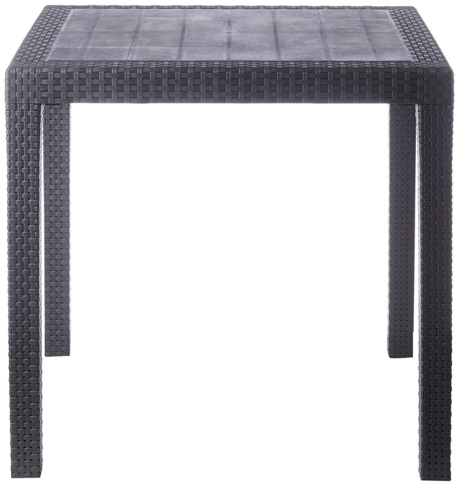 Ipae-Progarden King rattanowy stół kwadratowy, antracyt, 79 x 79 x 72 cm