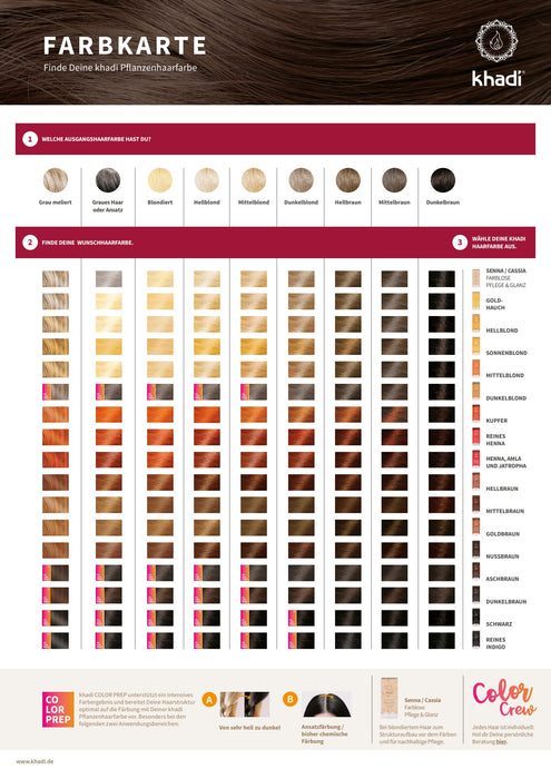 khadi Farba do włosów roślinnych ciemny blond 100 g I farba do włosów Blond bez zawartości czerwonego I naturalna farba do włosów w 100% naturalna i wegańska