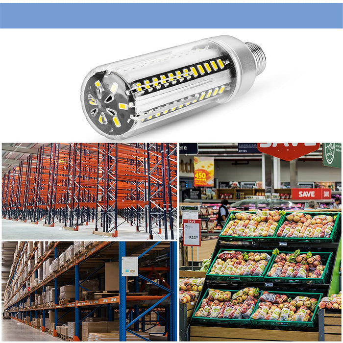 LED LIGHT LIGHT, 25W Household Aluminiowe części, E14 Light Corn Light, E27 Żarówka oszczędzająca energooszczędna,25w,E14 warm white light