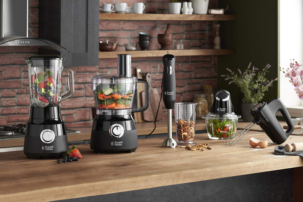 Russell Hobbs 24702 Desire ręczna blender 3 w 1 z elektrycznymi akcesoriami do whisky i wegetable chopper, matowy czarny