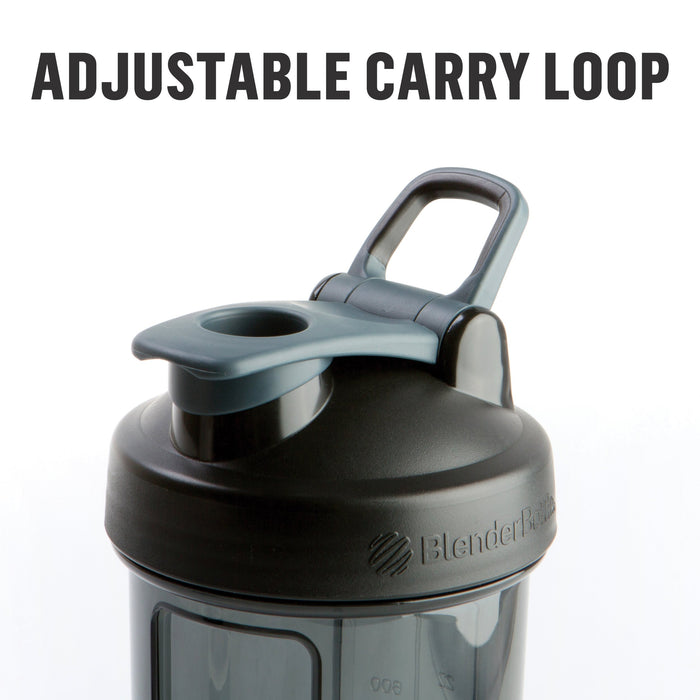 Blender Bottle Pro28 Tritan | shaker proteinowy | shaker dietetyczny | butelka na wodę | z kulką blendera | 820 ml - czarny