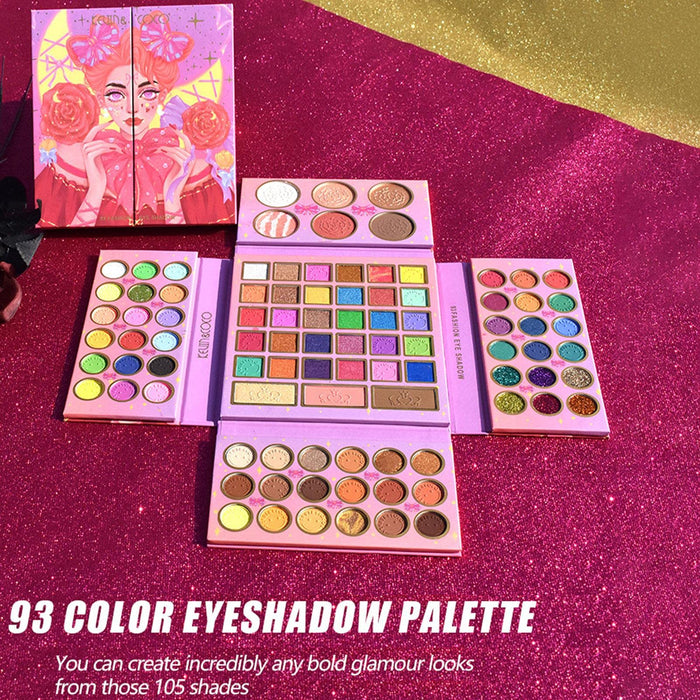 Matowe palety kolorowych cieni do powiek, Matowe Palety Cieni Do Powiek Długotrwałe Silnie Napigmentowane, 93 odcienie wysoce pigmentowane cienie do powiek długotrwały odcień Ylyy