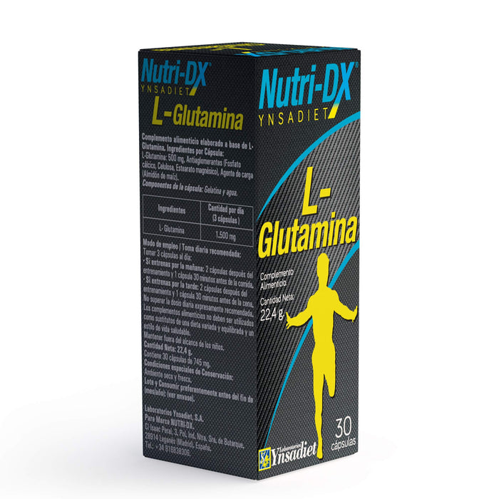 L-Glutamina 30 kapsułek| Suplement diety wspomagający wydajność sportową| Regeneracja mięśni| Niezbędne aminokwasy| Aquisana