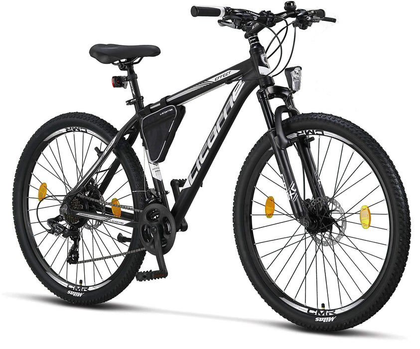 Licorne Bike Effect Premium rower górski, aluminiowy hamulec tarczowy, rower dla chłopców, dziewcząt, mężczyzn i kobiet, 21 biegów, rower męski
