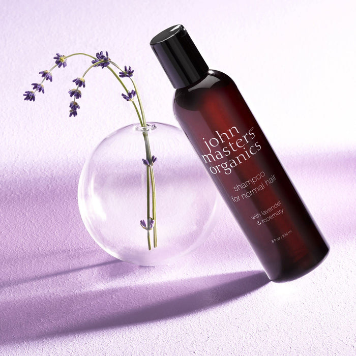 John Masters Organics Szampon do włosów normalnych z lawendą i różą, 1 opakowanie (1 x 236 ml)