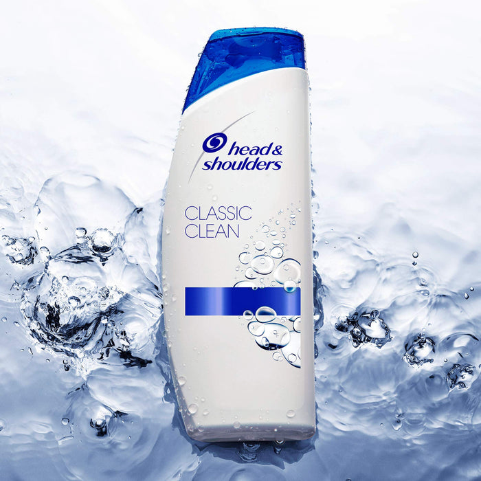 Head & Shoulders Classic Clean szampon przeciwłupieżowy, 500 ml, szampon przeciw łupieżowi, swędzeniu, suchej skórze głowy, do 100% włosów bez łupieżu.