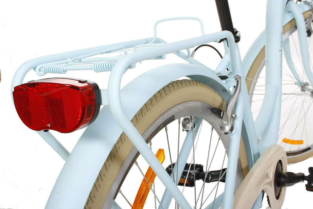 Goetze Mood Alu Damski Rower Miejski, Lekka Damka, 7 Biegów Shimano, Koła 28 Cali, Oświetlenie LED, Kosz Wiklinowy z kolorowym wkładem Gratis!