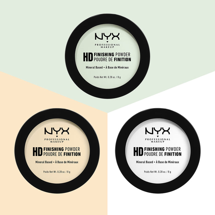 NYX Professional Makeup High Definition Finishing Powder puder do twarzy wykończeniowy, lekki, długotrwały, 01 Translucent, 8 g