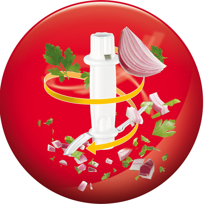 Moulinex DJ300110 Mini Chopper Elektro Moulinette Compact shaker z pokrywą biały 270 W
