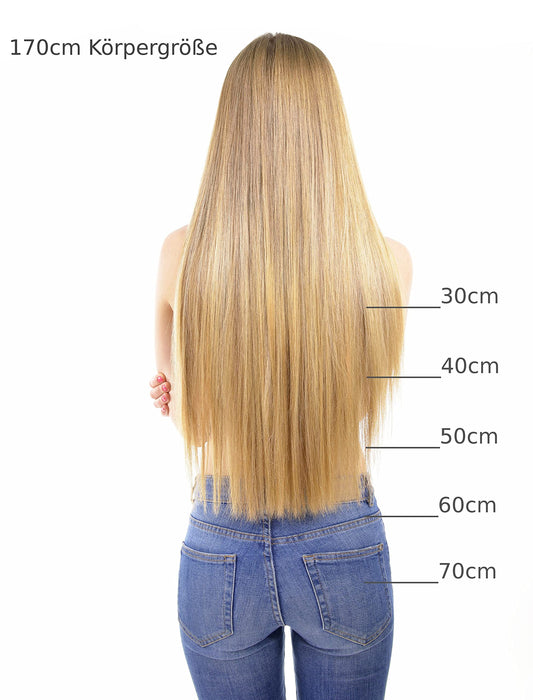 hair2heart 25 x 0,5 g przedłużki do włosów, gładkie - 30 cm - #130 miedziany czerwony