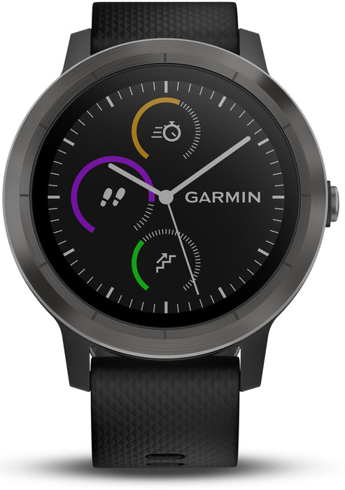 Garmin Uniseks Vivoactive 3 Zegarek Smartwatch z GPS, Czarny, 010-N1769-10 (Odnowiony)