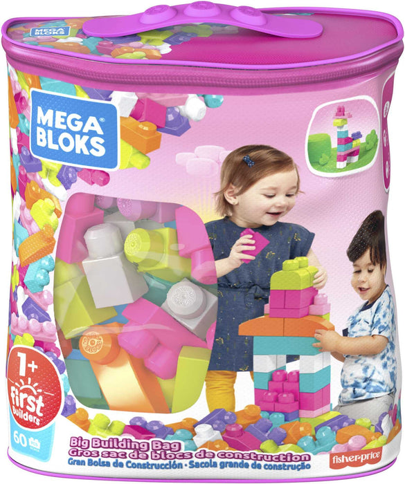 Mega, Klocki 60 Elem. Torba Różowa DCH54