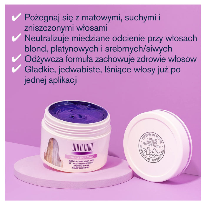 Maska do Włosów Siwych i Rozjaśnianych Intensywna Pielęgnacja Włosów Suchych, Zniszczonych i Uszkodzonych, 200 ml