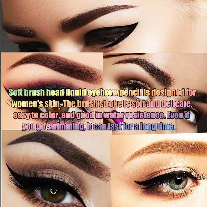 Timpou Microblading kredka do brwi – poprawia makijaż brwi, trwały, wodoodporny i odporny na ścieranie (ciemny brąz)