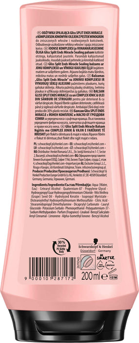 Schwarzkopf Gliss Split Ends Miracle Sealing odżywka do włosów zniszczonych z rozdwojonymi końcówkami spajająca 200ml
