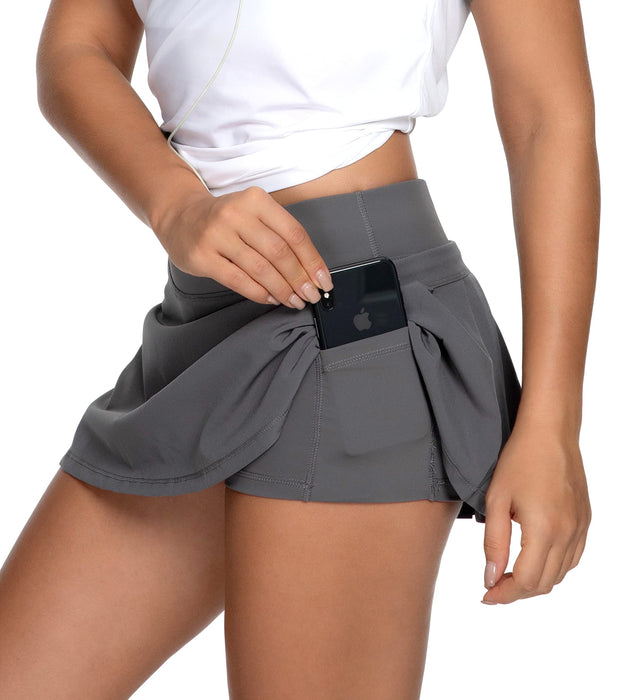 QUEENIEKE Damska spódnica tenisowa z wewnętrznymi spodenkami sportowymi kieszeniami na siłownię bieganie golf spodnie