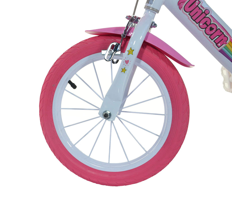 Dino Bikes 144R-UN rower, biały/różowy