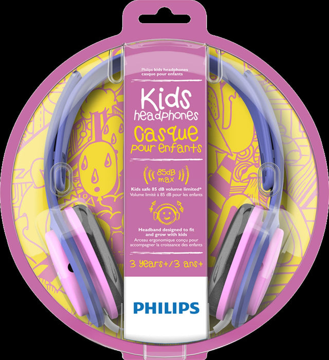 Sluchawki dzieciece Philips Supra-aural - rózowy / fioletowy