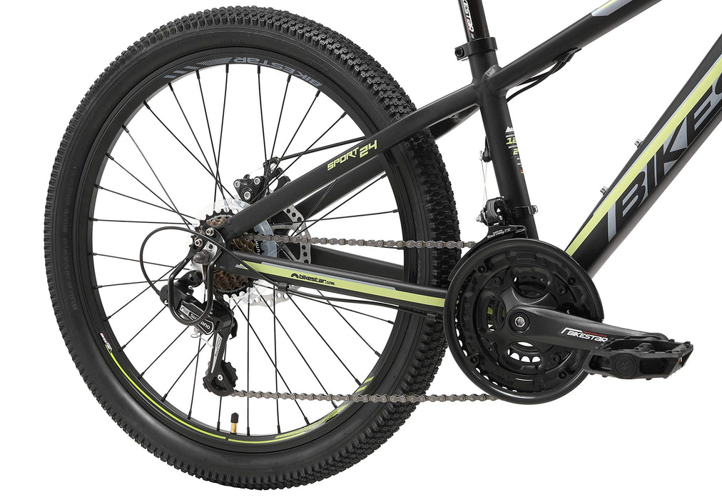 BIKESTAR aluminiowy rower górski młodzieżowy 24" cali od 9-14 lat hardtail | 21 biegów Shimano, ramy 12.5", hamulec tarczowy, amortyzowany widelec | Rowerek dla dzieci dla chłopców