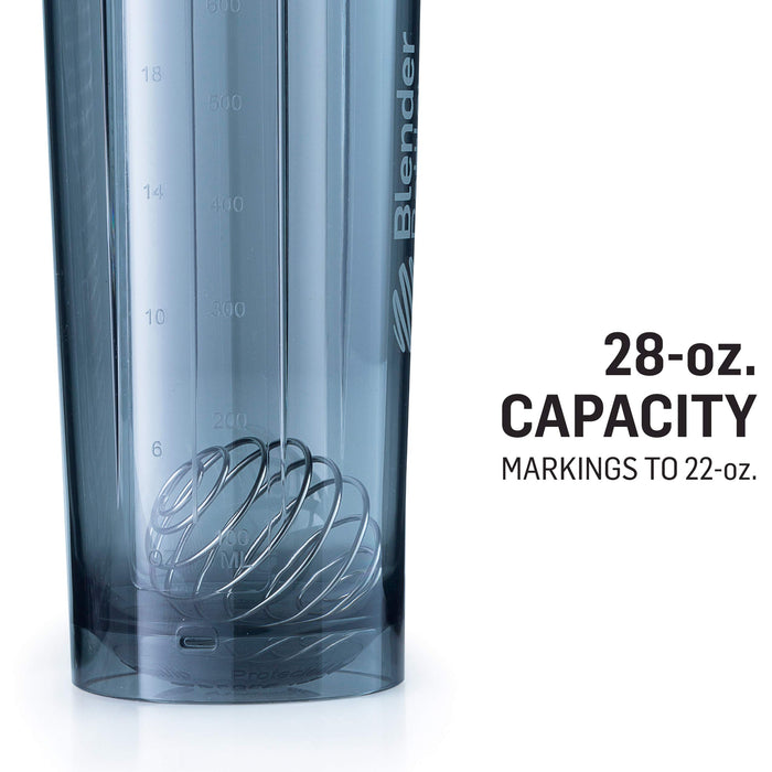 Blender Bottle Pro28 Tritan | shaker proteinowy | shaker dietetyczny | butelka na wodę | z kulką blendera | 820 ml - czarny