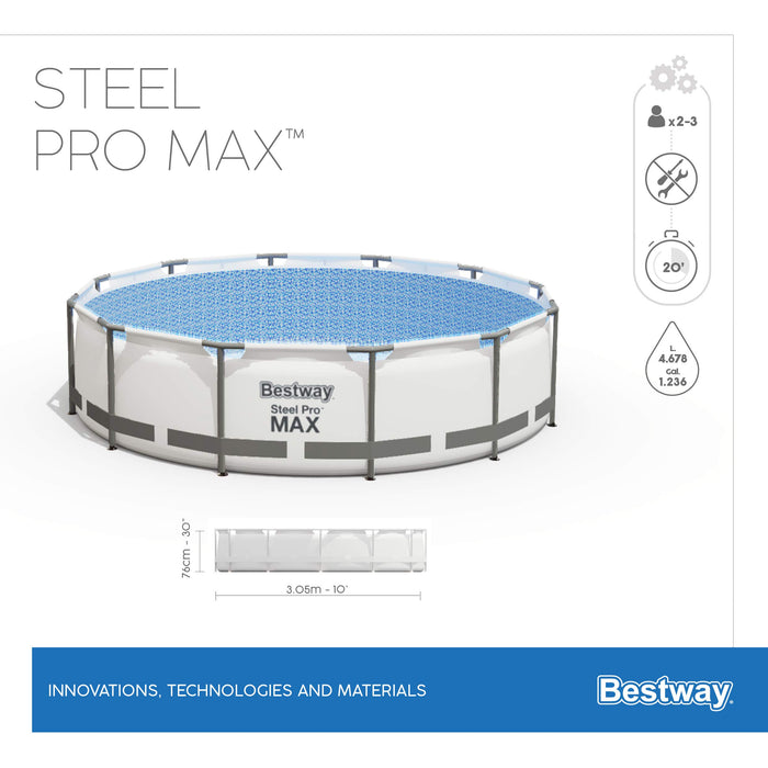 Steel Pro Max Frame Zestaw Basenowy, Wielokolorowy, 305 x 76 cm