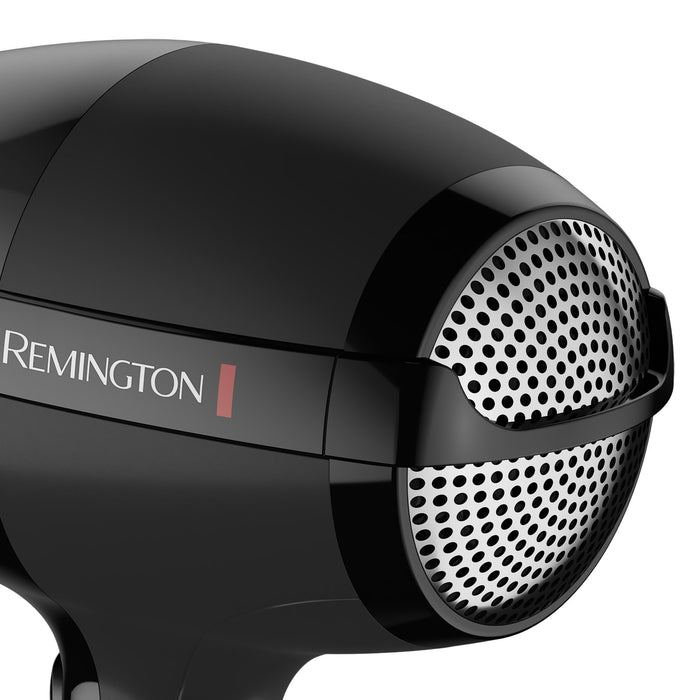 Remington suszarka do włosów z jonizacją, 3 ust. nagrzewania 2 ust. nawiewu, koncentrator i dyfuzor, zimny nawiew, uchwyt do zawieszenia, silnik AC, moc 2300W, czarna, Pro-Air AC5999