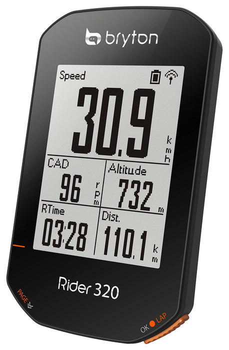 Bryton Rider 320E komputer GPS dla dorosłych, uniseks, czarny