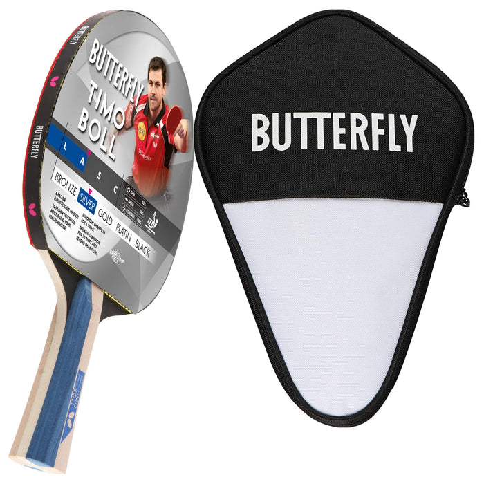 Butterfly Timo Boll Silver rakietka do tenisa stołowego + tulejka do tenisa stołowego | zestaw do tenisa stołowego