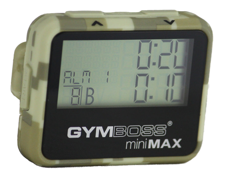 Gymboss miniMAX timer i stoper kamuflaż/jasnobrązowy powłoka soft-