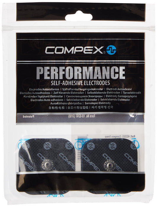 Compex Samoprzylepne elektrody uniseks Easysnap ze złączami zatrzaskowymi, niebieskie, 50 x 50 mm