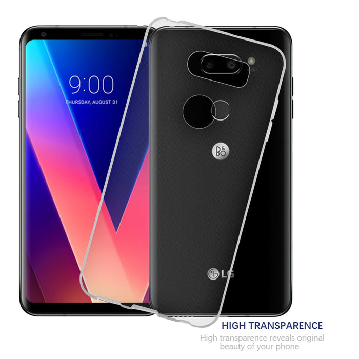 Cadorabo Etui do LG V30 w pełni przezroczyste - etui na telefon komórkowy z elastycznego silikonu TPU - silikonowe etui ochronne Ultra Slim Soft Back Cover Case Bumper