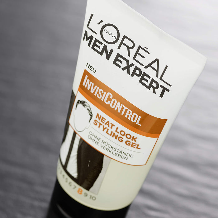 L'Oréal Men Expert Neat Look żel do stylizacji włosów dla mężczyzn, do modelowania włosów i naturalnej stylizacji włosów, InvisiControl, 1 x 150 ml