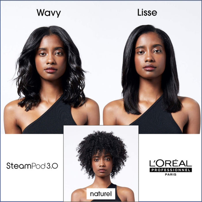 L'Oréal Paris Steampo 3.0 Prostownica do Włosów, Biały/Czarny, 43.9 x 14.3 x 7 cm