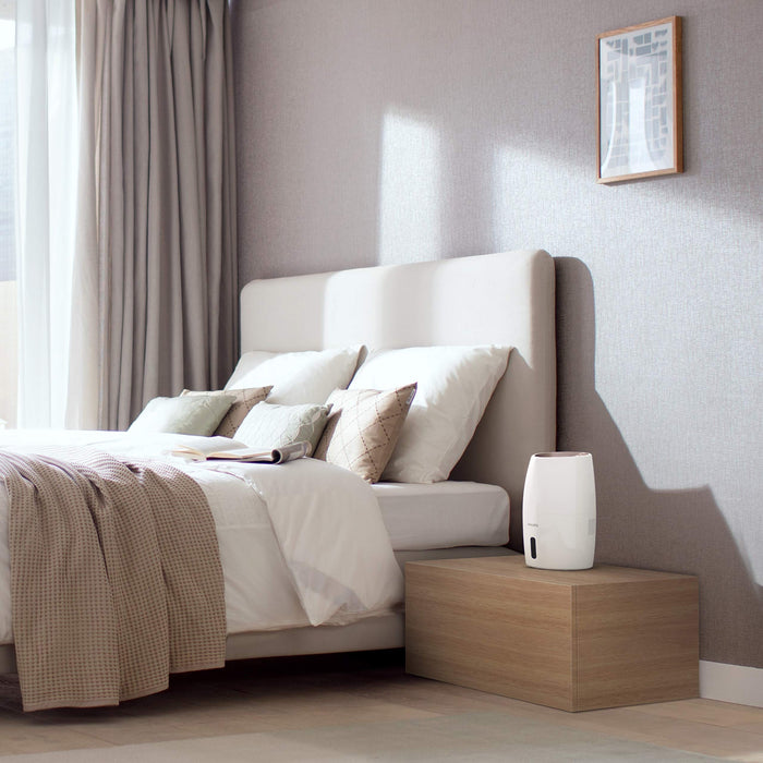 Philips Seria 2000 Nawilżacz Powietrza - Nawilżacz Pomieszczenia do 32 m², Technologia NanoCloud, 3 Prędkości, Tryb Snu, Zbiornik 2l (HU2716/10)