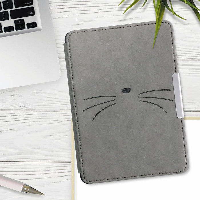 kwmobile Etui kompatybilne z Amazon Kindle Paperwhite - pokrowiec na czytnik e-booków - Meow Meow Grey