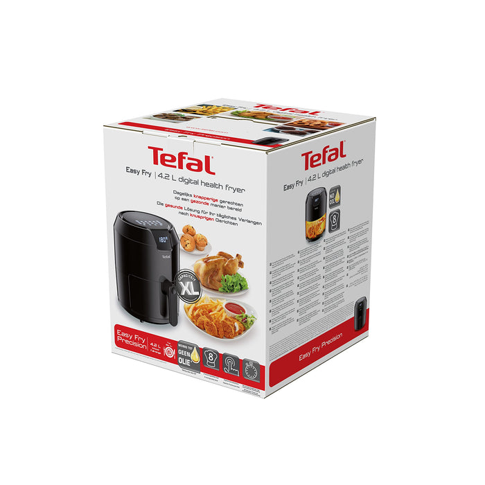 Tefal EY4018 Easy Fry Frytkownica Beztłuszczowa, 1500 W, 4,2 L, Czarny