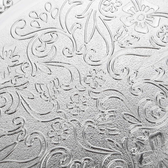 Bluelover Vintage Repousse owalny makijaż kwiatowy lustro ręczne lusterka srebrne kosmetyki
