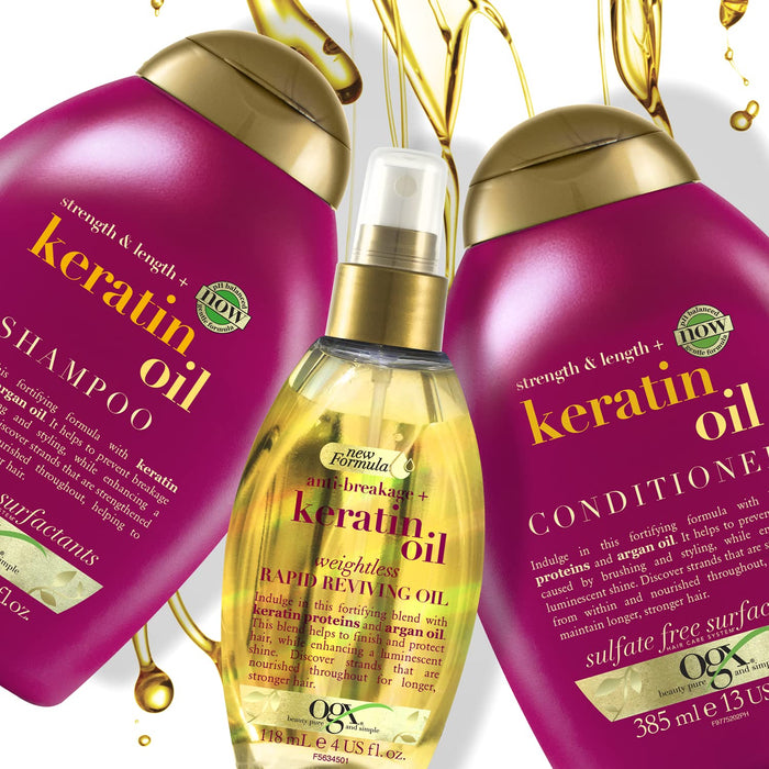 OGX Anti-Breakage Keratin Oil Conditioner, 385 ml