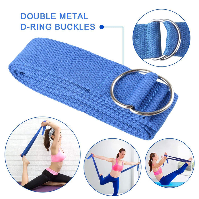 JIM'S STORE Bloki do jogi, korka, klocek do jogi, klocek do jogi, z naturalnego korka, zestaw 2 szt. z pasem do jogi 1,8 m, joga, pilates, dla początkujących i zaawansowanych