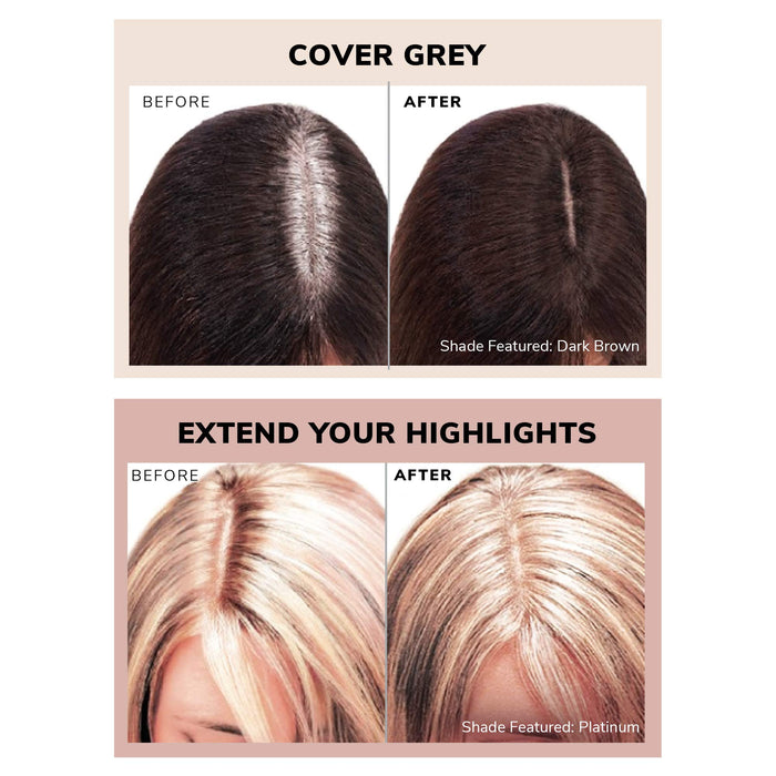 Color Wow Root Cover Up puder do rzęs, korektor do włosów dla kobiet i mężczyzn, puder z wodoodporną recepturą, perfekcyjne wykończenie, średni brąz, 2,1 g