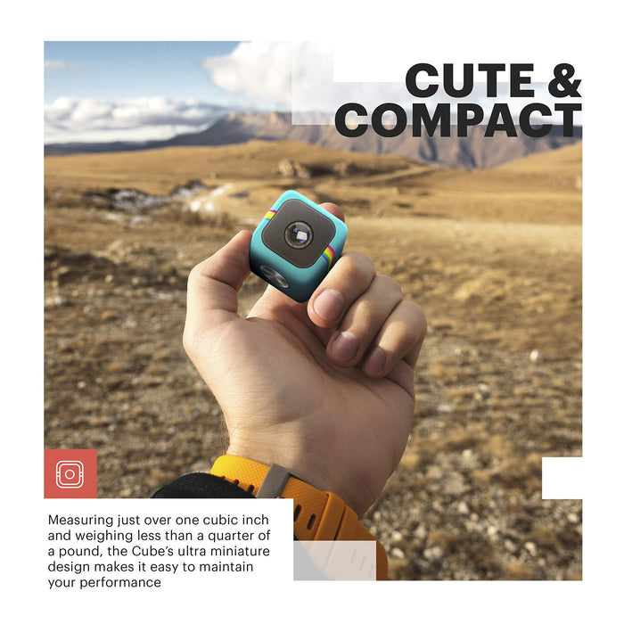 Polaroid Cube+ 1440p Mini Lifestyle Action kamera z Wi-Fi i stabilizatorem obrazu (czerwona)