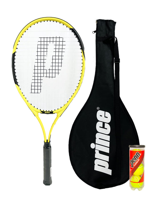 Prince Power Rebel Ti rakieta tenisowa dla dorosłych x 2, w tym pokrowce ochronne z paskiem do noszenia i 3 piłkami tenisowymi Penn