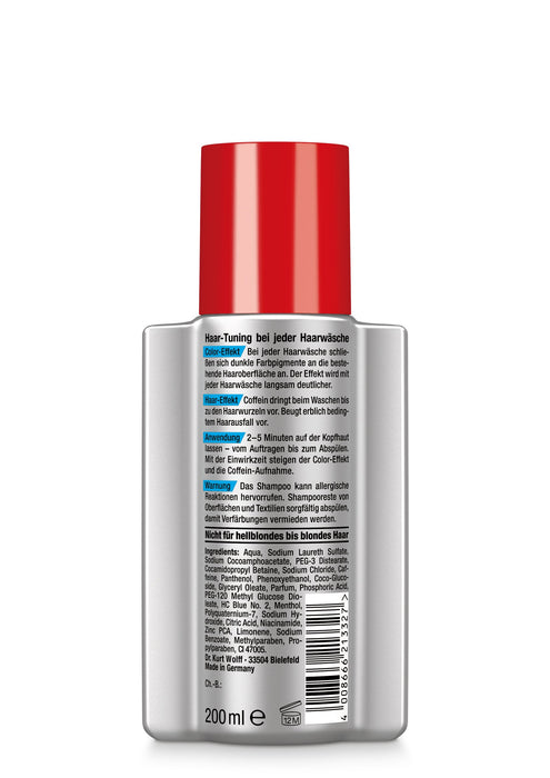 Alpecin Szampon tuningowy, 1 x 200 ml – czarny szampon kofeinowy do siwych włosów