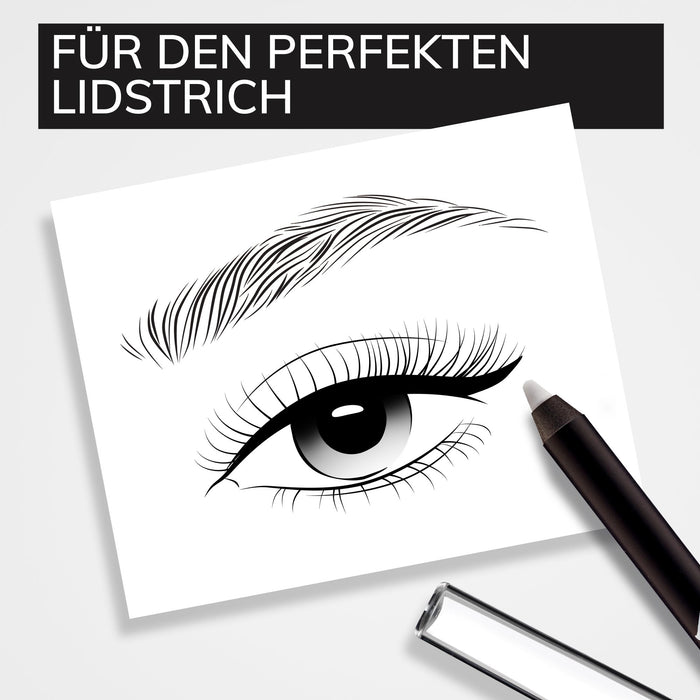 Manhattan X-Act Eyeliner Pen – biały eyeliner do perfekcyjnego kreski do powiek, wodoodporny – kolor czarny to White 11N – 1 x 1 g