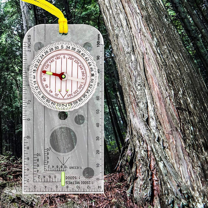 Shiwaki Kompas nawigacyjny, czytanie mapy wypraw, lekka linijka map, kompas z regulowaną delinacją do survivalowej alpinistyki lub wędrówek w pełni wodoodporny